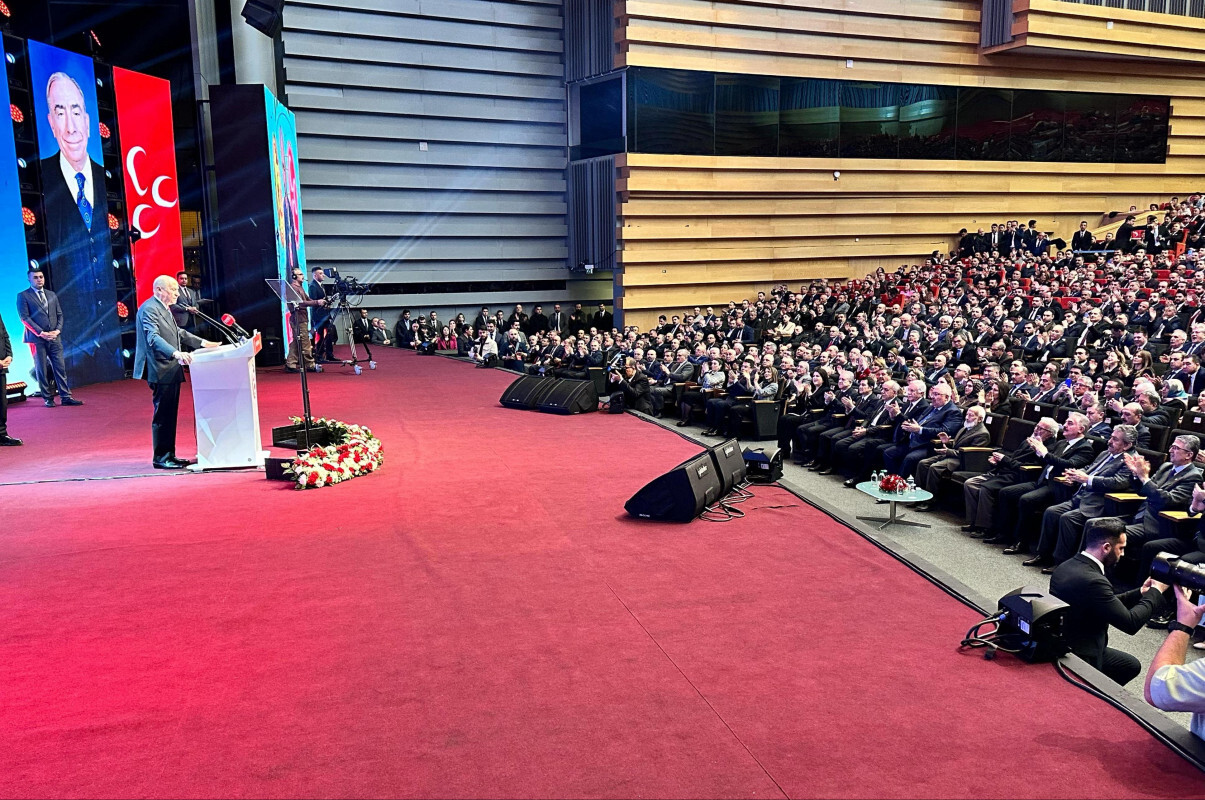 MHP Genel Başkanı Bahçeli, partisinin 55'inci kuruluş yıl dönümü nedeniyle ATO Congresium'da düzenlenen törende konuştu. 
