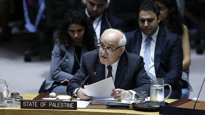 Filistin'in Birleşmiş Milletler (BM) Daimi Temsilcisi Riyad Mansur