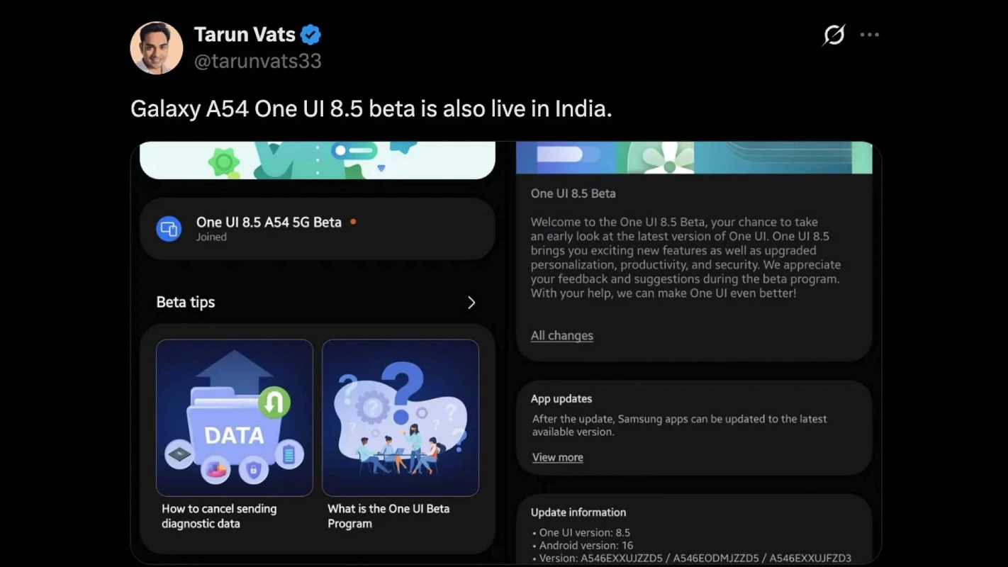Sevilen Samsung modeli One UI 8.5 Beta güncellemesini aldı
