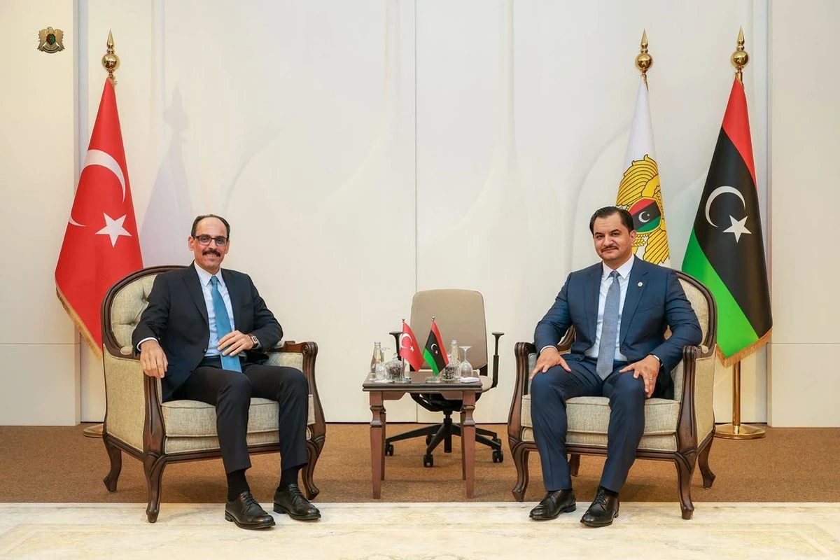 İbrahim Kalın ile Saddam Hafter'in görüşmesinden.