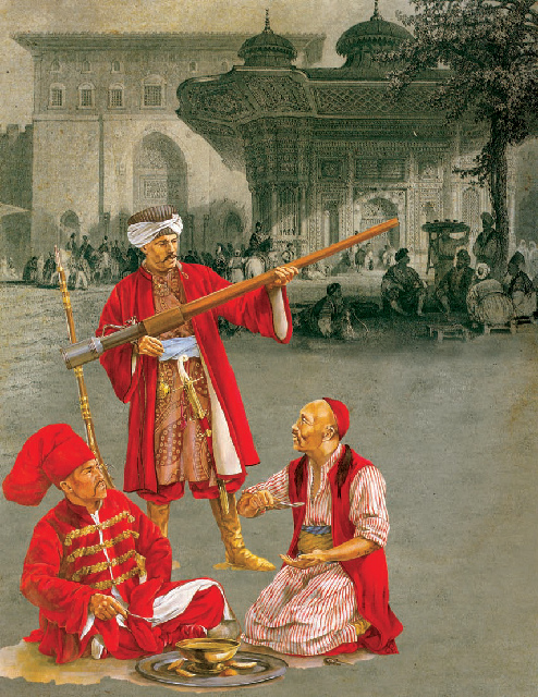 İşgalci yeniçeriler Çeşmeler, İstanbul gündelik hayatının renkli simalarından olan yeniçeriler tarafından ele geçirilmişti.
