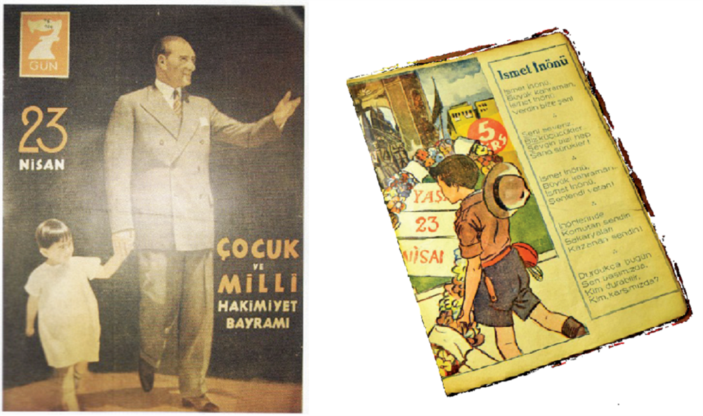 Zoraki bağlantı Atatürk’ün 23 Nisan’ın çocuk bayramı yapılmasına bir dahli olmadığı halde dergi kapaklarında görsel olarak bir bağ kurulmak istenmişti.