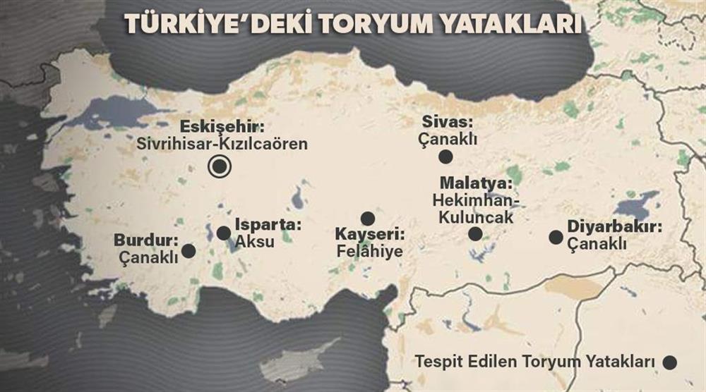 Türkiye'deki toryum yatakları ( İnfografik: Emir Ece )