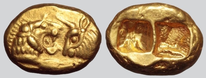 Altından yapılmış Lidya Aslanı M.Ö 580 Salihli Sart Karun Hazinesi