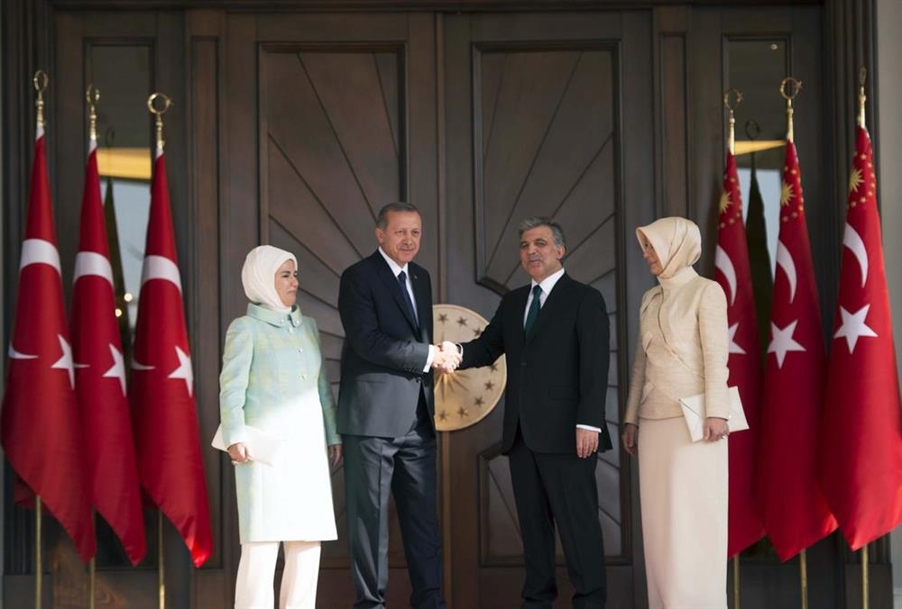 12. Cumhurbaşkanı Erdoğan ve 11. Cumhurbaşkanı Gül Çankaya Köşkünde.