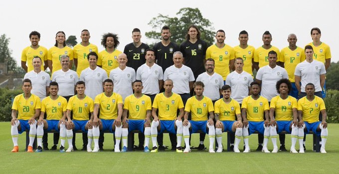 Brezilya Milli Takımı'nın 2018 Dünya Kupası kadrosu. 