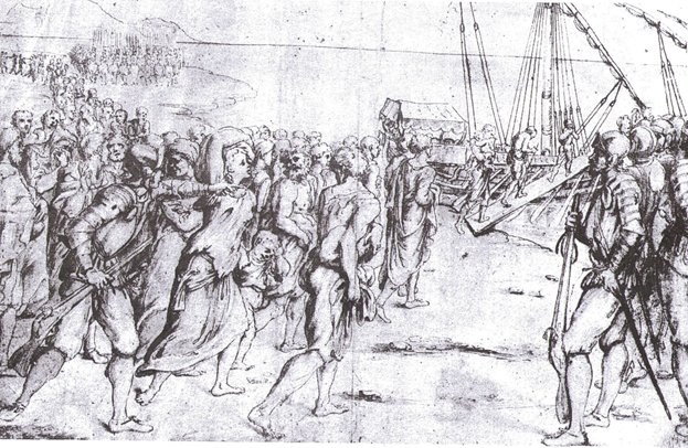 O dönemin şahitlerinden İtalyan Ressam Vincenzo Carducci (1576-1638) tarafından çizilen ve bugün Madrid'deki Prado Müzesi'nde yer alan bu resim, uygulanan zulmün boyutunu da tüm açıklığıyla ortaya koyuyor.