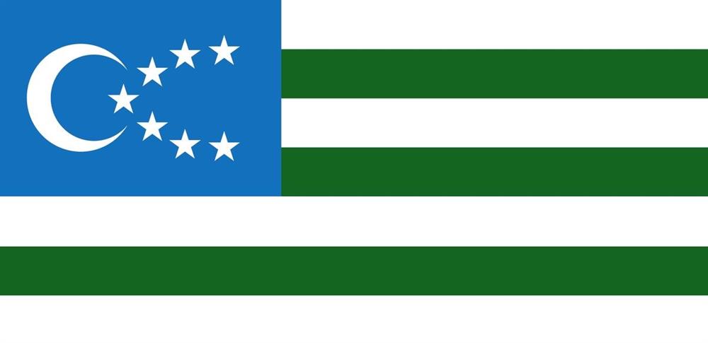 1918 yılında kurulan Birleşik Kafkasya Cumhuriyeti'nin bayrağı.