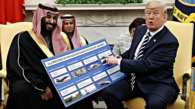 Suudi Arabistan Veliaht Prensi Muhammed bin Selman ve ABD Başkanı Donald Trump 