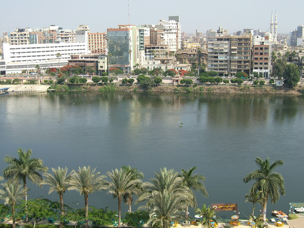 Mısır'ın Mansûra kentinden bir görünüm...