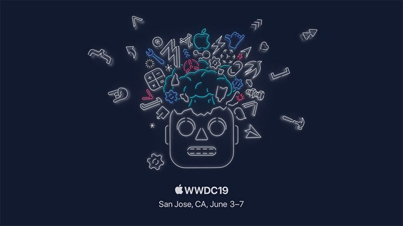 Apple'ın bu yıl için belirlediği simgesel WWDC19 logosu. 
