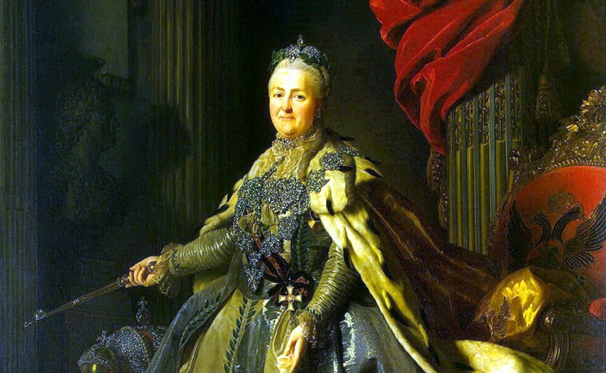 İsveç'li ressam Aleksandr Roslin'in çizdiği II. Katerina portresi.