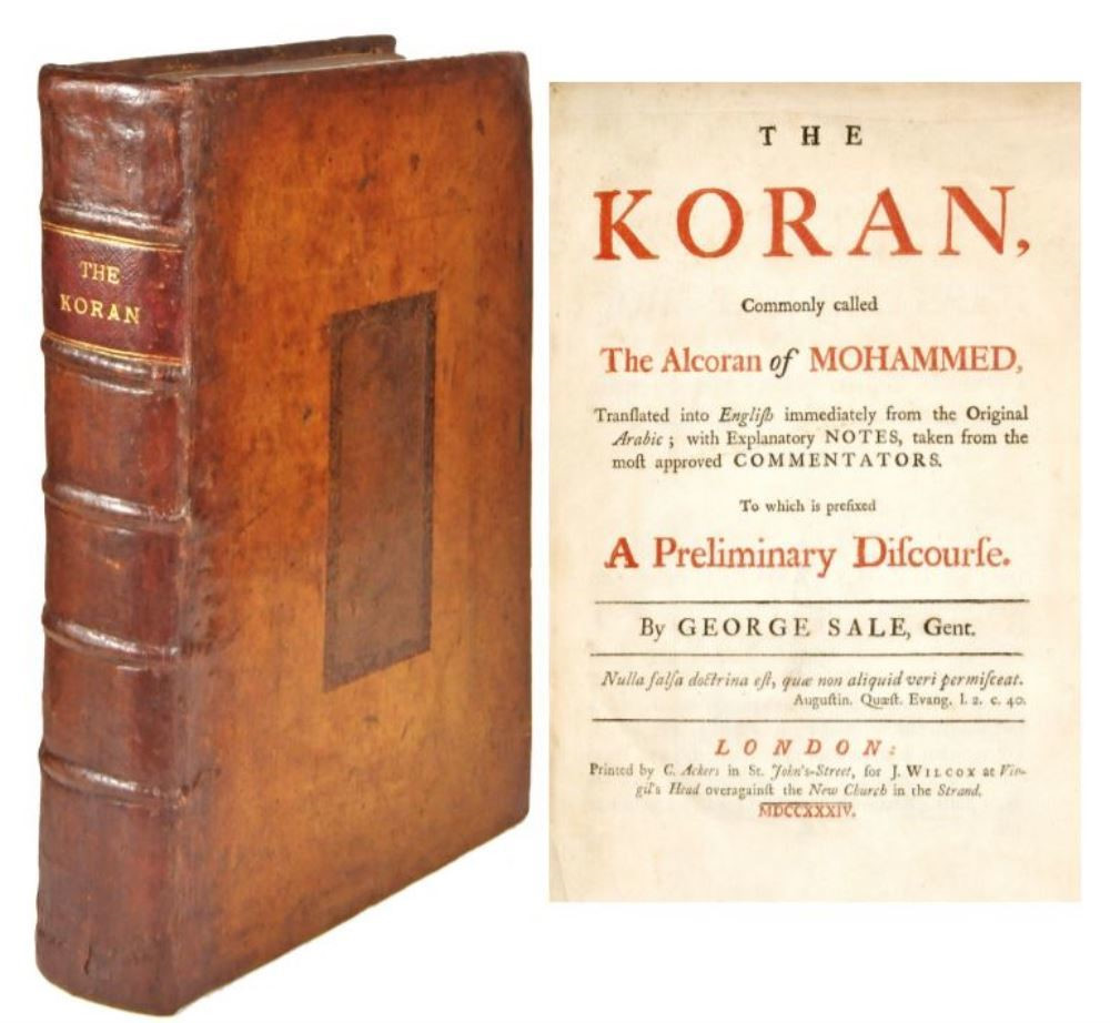 George Sale'in 'The Koran: Commonly Called the Alcoran of Mohammed' tercümesi.