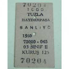 Eski karton tren bileti
