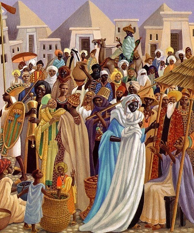 Mali İmparatorluğu döneminden halkın temsili resmi.