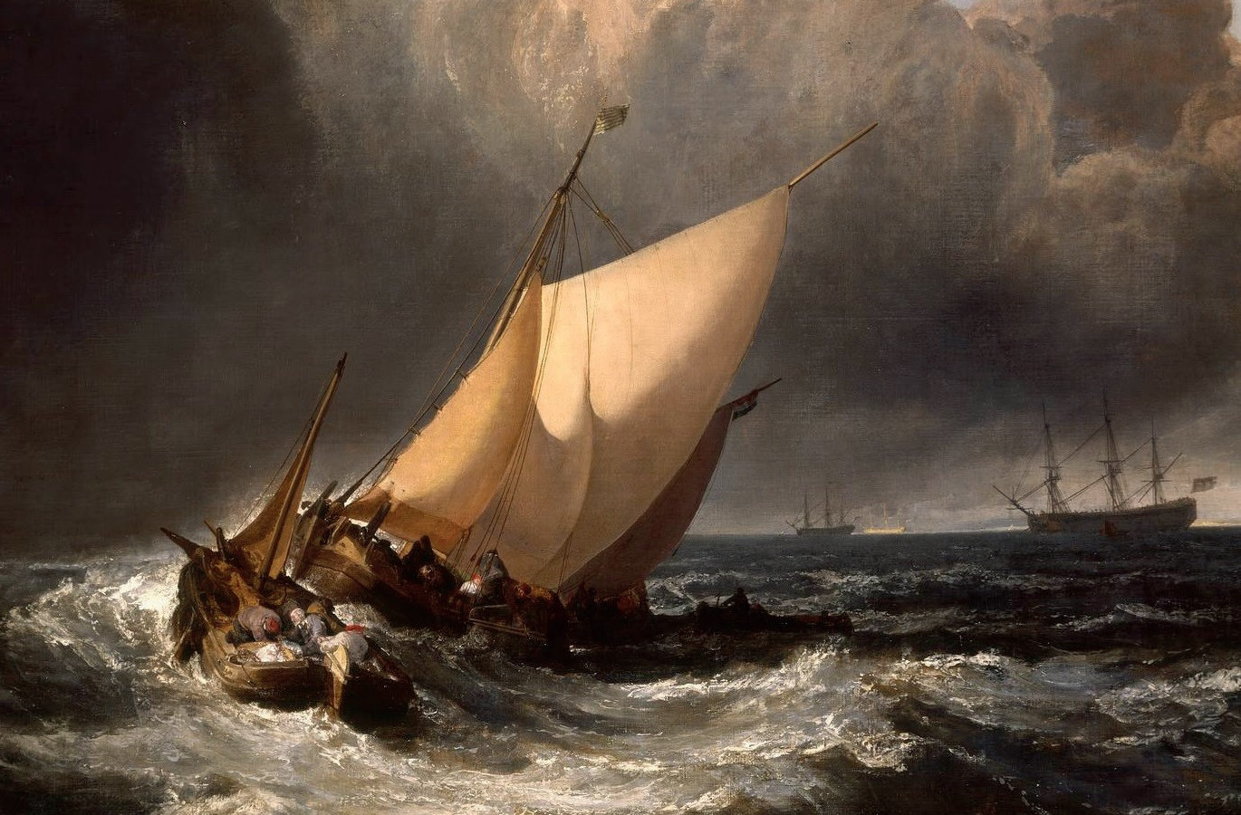 Fırtınada Hollanda Tekneleri. (Dutch Boats in a Gale), 1801