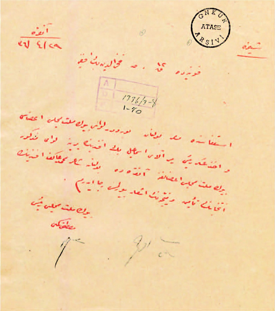 Şair Mehmet Akif Bey’in Burdur milletvekili seçilmesi için TBMM başkanı Mustafa Kemal Paşa’nın çektiği telgraf (29 Nisan 1920)