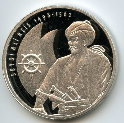 Seydi Ali Reis adına 2013'te bastırılan, hatıra gümüş para.