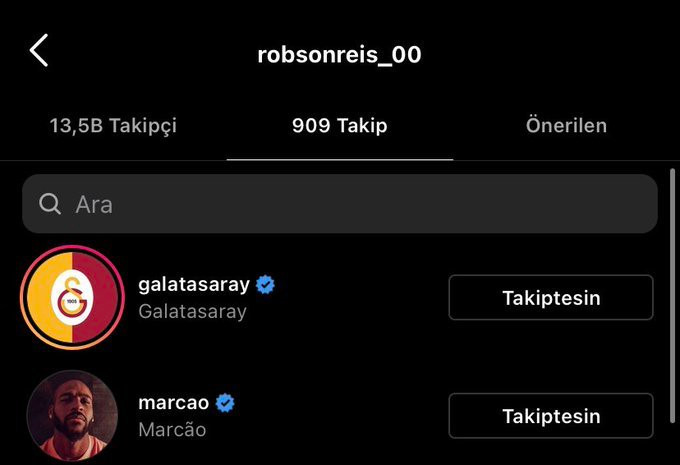 Robson Reis, Galatasaray ve Marcao'yu takibe aldı.