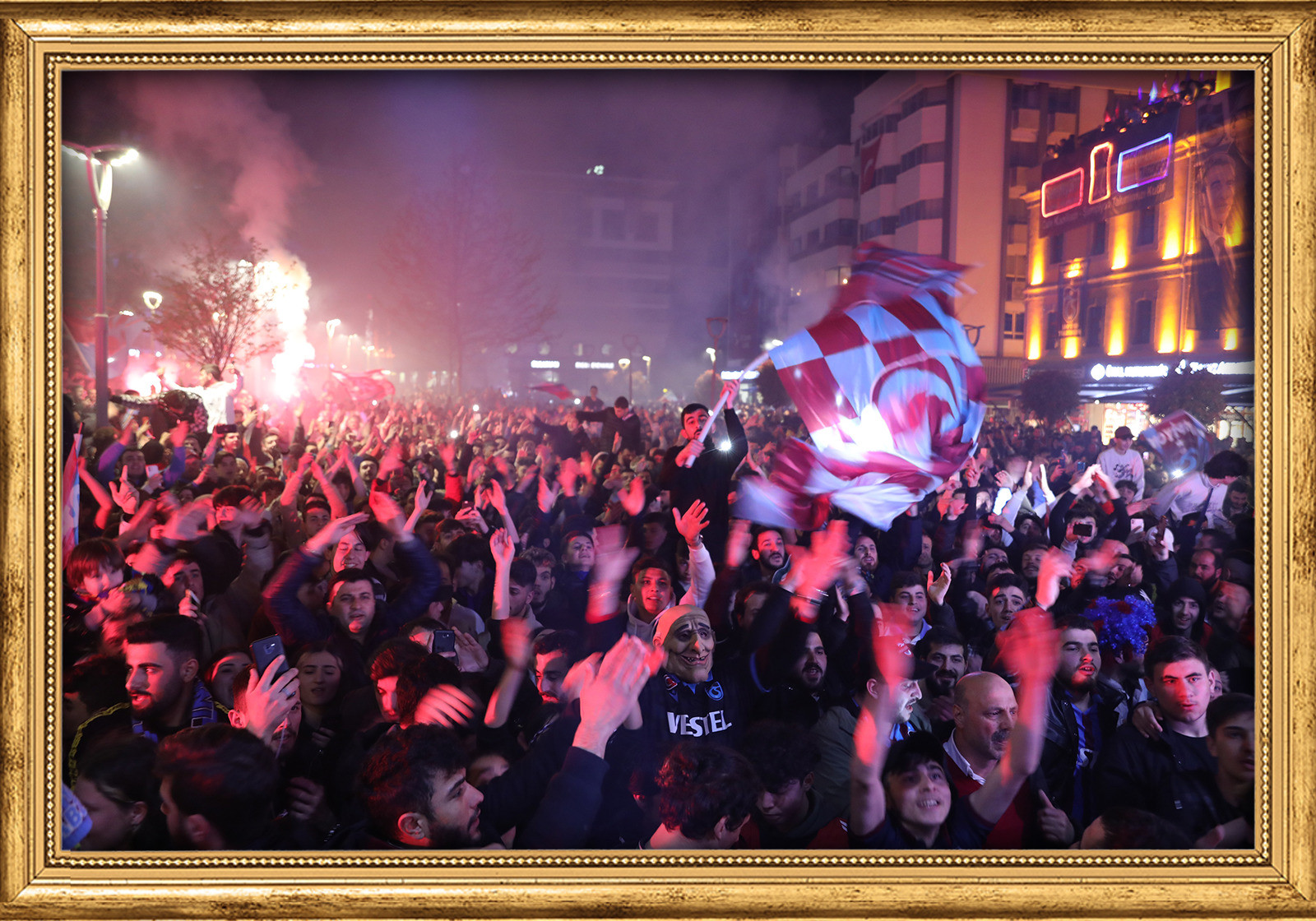 Trabzonsporlu taraftarların sevinçleri