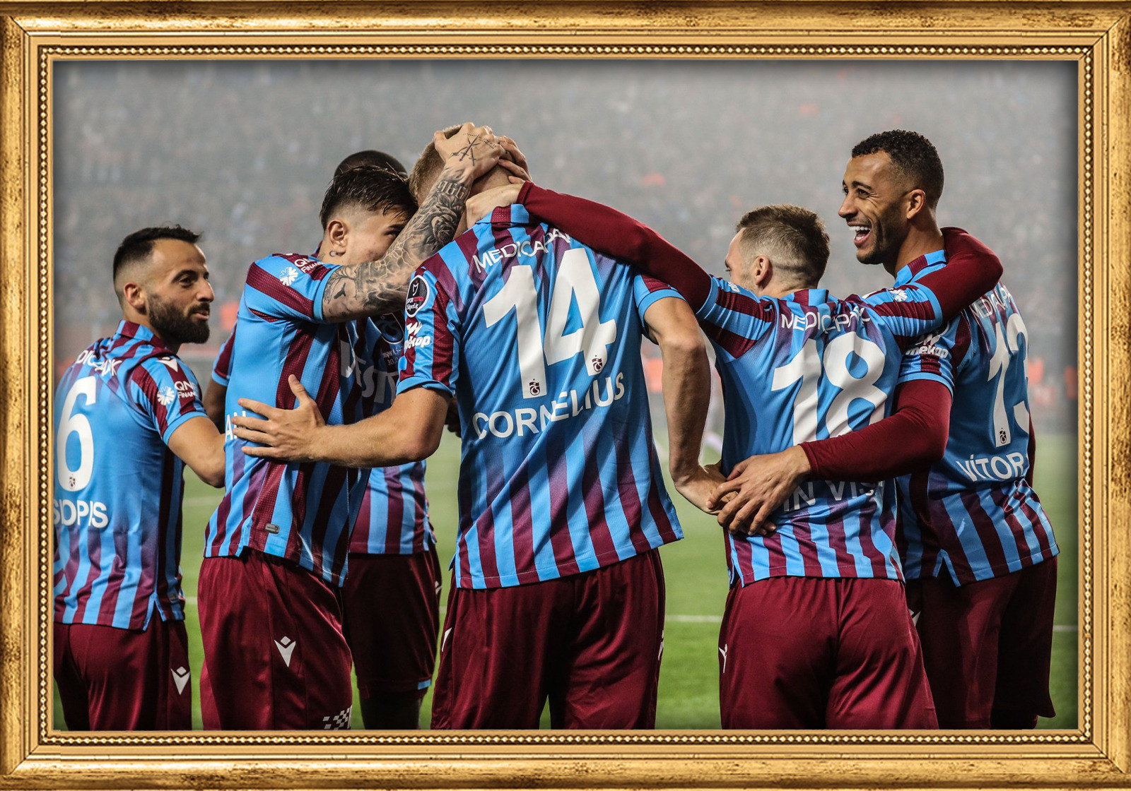 Trabzonsporlu futbolcuların sevinçleri