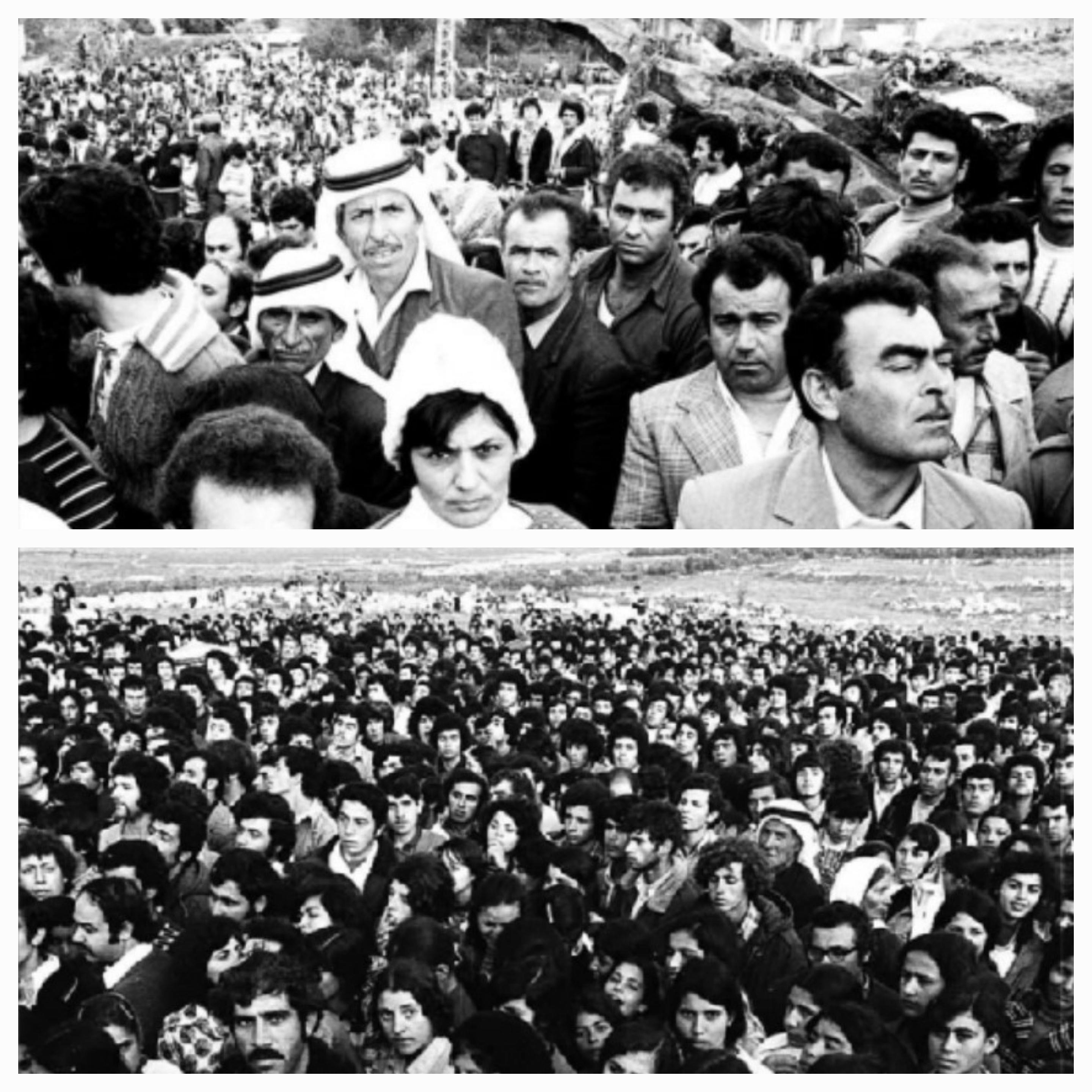 1976'da gerçekleştirilen Toprak Günü gösterilerinden kareler.