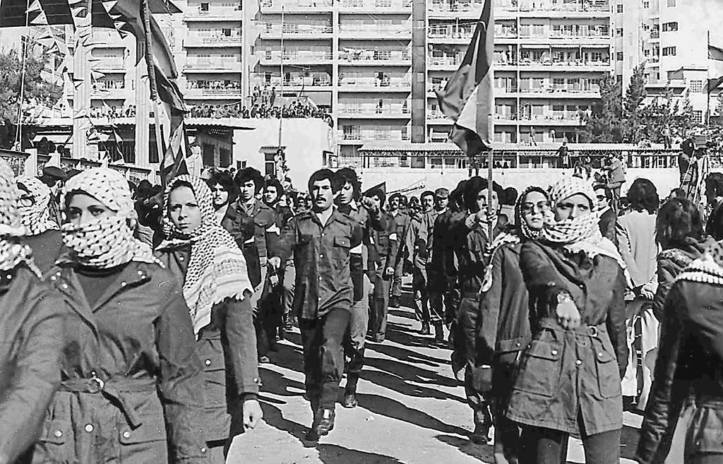 Beyrut'taki Filistin Kurtuluş Örgütü üyeleri.