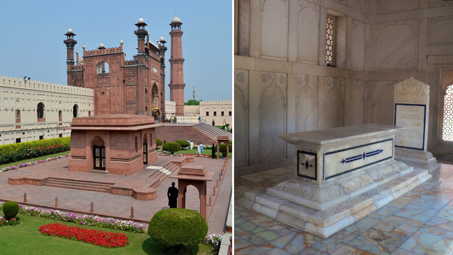 Pakistan'ın millî şairi Muhammed İkbal'in kabri, Bâbürlü İmparatoru Evrenzgib'in Lahor'da inşa ettirdiği Badşâhî Camii'nin yanı başında yer almaktadır.