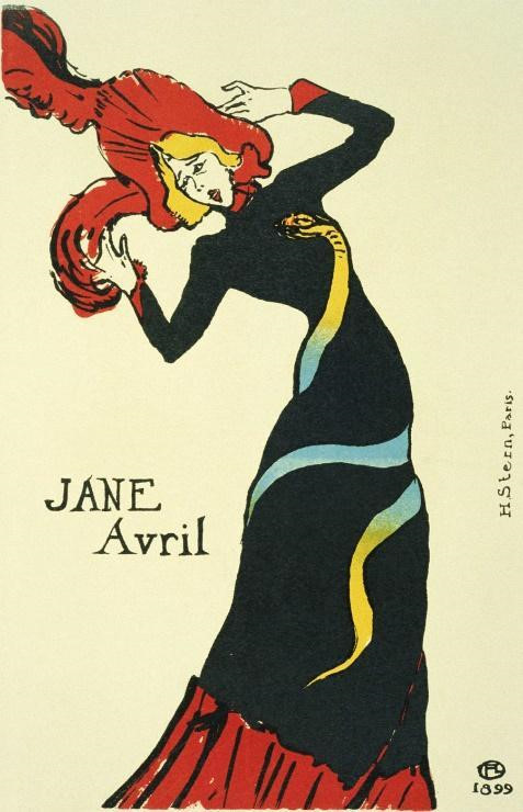 Toulouse-Lautrec’in Jane Avril posteri. Fotoğraf: URL-3