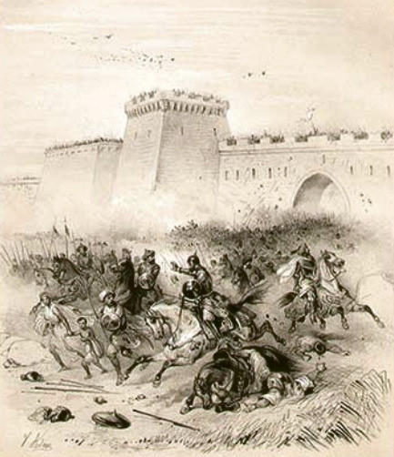 Bari şehri, 871 yılında müttefik İmparator II. Ludwig (İtalya) komutasındaki Bizanslı ve Frank-Lombard orduları tarafından Müslümanlardan alındı.